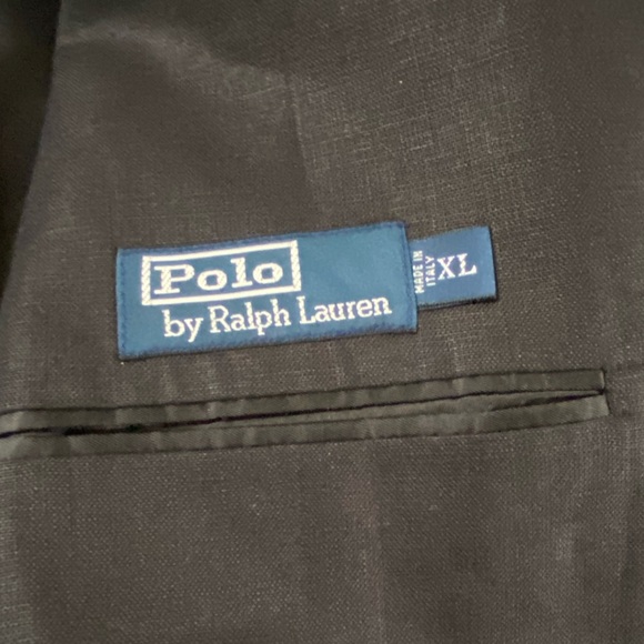 AUTHENTIC POLO RALPH LAUREN 3-BUTTON BLACK LINEN BLAZER SIZE XL NEW WITHOUT TAGS - Picture 16 of 17
